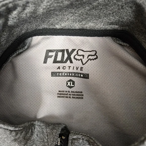 Fox Racing Active Shirt 1/4 Mens XL Zip Pockets Gray Cycling Long Sleeve - Picture 3 of 10